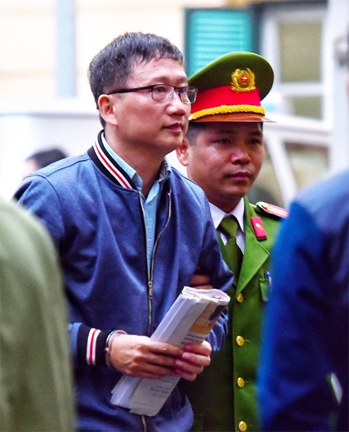 Ông Trịnh Xuân Thanh tại Tòa án Hà Nội. 