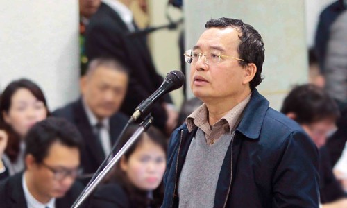 Bị cáo Nguyễn Quốc Khánh, cựu Phó tổng giám đốc PVN. Ảnh: TTXVN