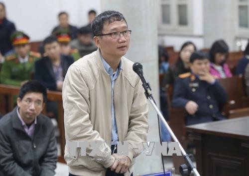 Bị cáo Trịnh Xuân Thanh nói lời nói sau cùng tại phiên tòa sáng 17/1.
