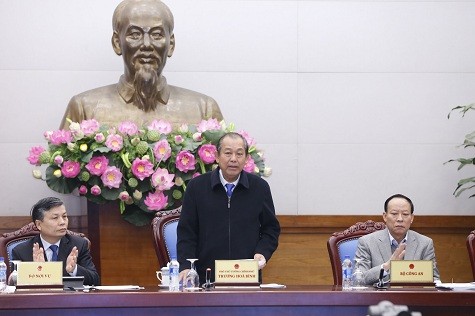 Phó Thủ tướng Thường trực Chính phủ Trương Hòa Bình phát biểu tại Hội nghị - Ảnh: VGP