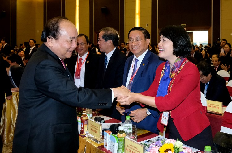 Thủ tướng Nguyễn Xuân Phúc tới dự Hội nghị. Ảnh: VGP