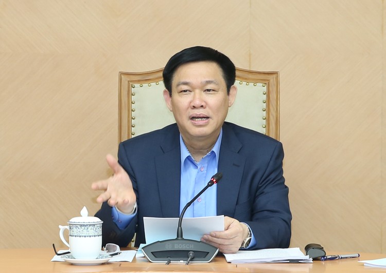 Phó Thủ tướng Vương Đình Huệ phát biểu tại buổi làm việc - Ảnh: VGP