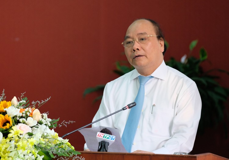 Thủ tướng Nguyễn Xuân Phúc phát biểu tại lễ ký kết. Ảnh: VGP