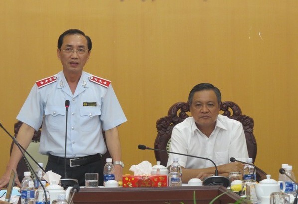 Ông Đặng Công Huẩn - Phó Tổng Thanh tra Chính phủ phát biểu tại buổi công bố quyết định thanh tra chiều 2/4 (Ảnh: TTCP).