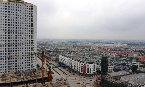 Một dự án khu đô thị gồm cả chung cư và nhà thấp tầng tại Hà Nội.