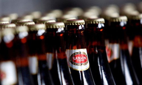 Bia chai sản xuất tại Tổng công ty Bia, rượu, nước giải khát Sài Gòn.