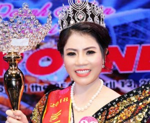 Hoa hậu doanh nhân thế giới người Việt 2018 Nguyễn Thị Nhung. Ảnh tư liệu