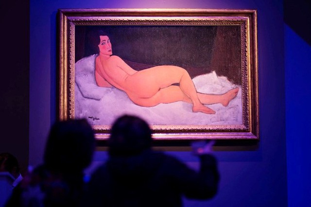 Bức tranh người đàn bà khỏa thân 'Nu couche (sur le cote gauche)' của danh họa người Italy Amedeo Modigliani. (Nguồn: New York Times)