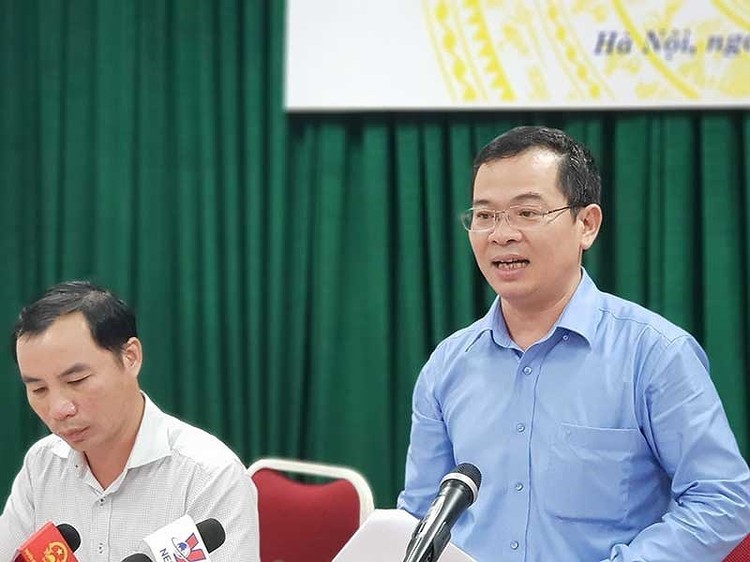 Ông Nguyễn Tân Thịnh, Phó Cục trưởng Cục Quản lý công sản (Bộ Tài chính) phát biểu tại cuộc họp báo ngày 17/5/2018. Nguồn: internet