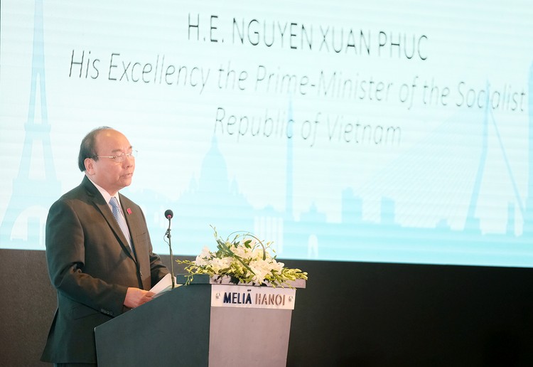 Thủ tướng Nguyễn Xuân Phúc phát biểu tại Hội nghị - Ảnh: VGP