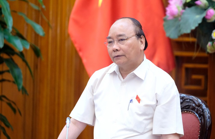 Thủ tướng Nguyễn Xuân Phúc làm việc với lãnh đạo tỉnh Bình Thuận. Ảnh: VGP