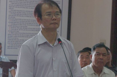Ông Dương Quang Hợp tại phiên tòa sơ thẩm ngày 28/5.