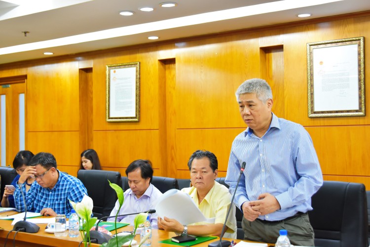 Đồng chí Nguyễn Vinh Hà phát biểu tại buổi làm việc