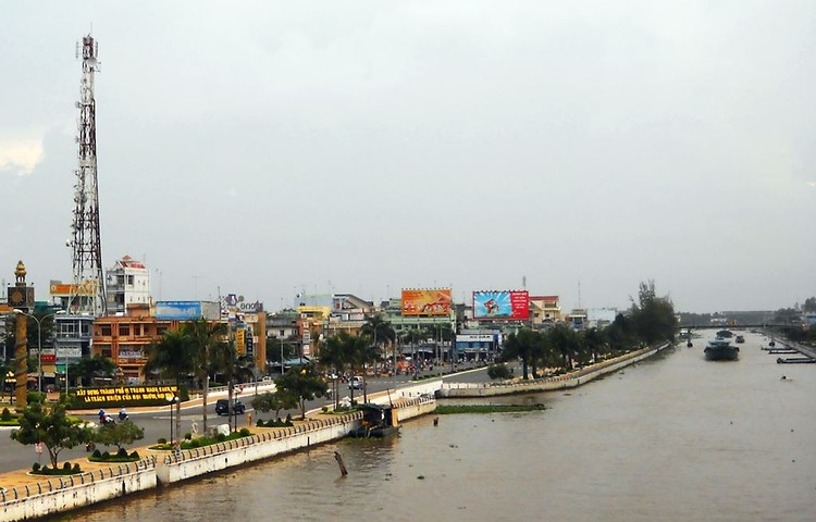 Một góc thành phố Vị Thanh, tỉnh Hậu Giang. 
 Ảnh Internet