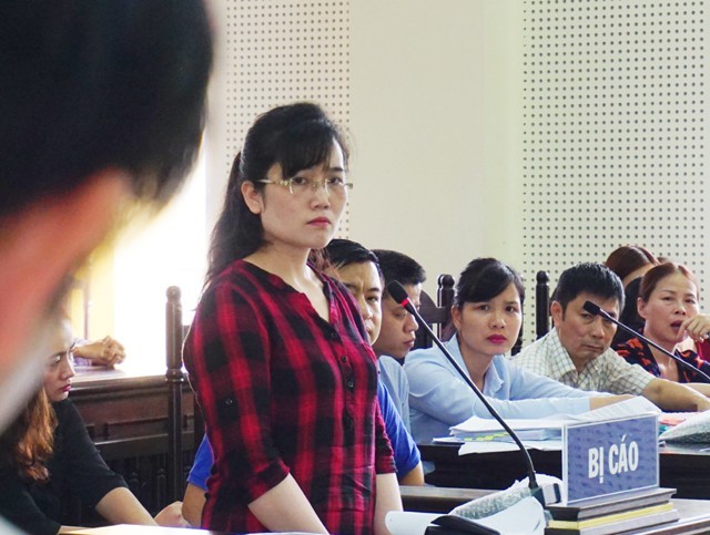 Bị cáo Nguyễn Thị Lam tại phiên tòa sơ thẩm xét xử ngày 27/6