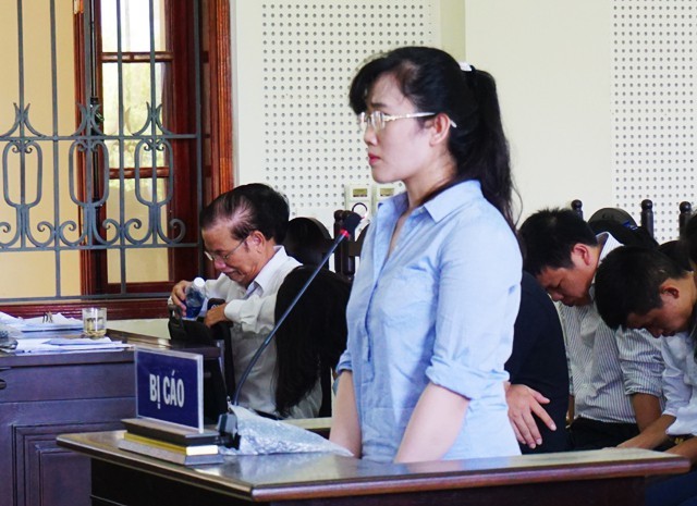Bị cáo Nguyễn Thị Lam trong phiên xử sáng ngày 5/7