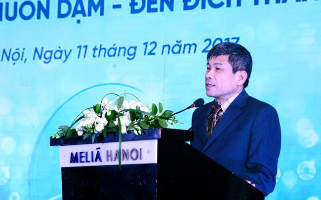 Ông Cát Quang Dương tại một hội nghị của VietinBank hồi cuối năm 2017