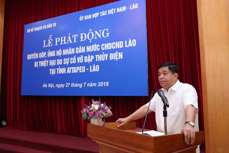 Bộ trưởng Bộ KH&ĐT Nguyễn Chí Dũng phát biểu tại lễ phát động. Ảnh: Đức Trung
