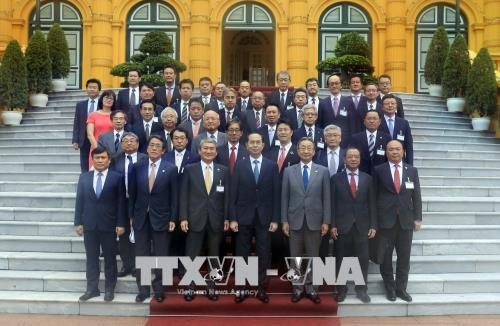 Chủ tịch nước Trần Đại Quang và đoàn đại biểu Uỷ ban Kinh tế Nhật - Việt thuộc Keidanren