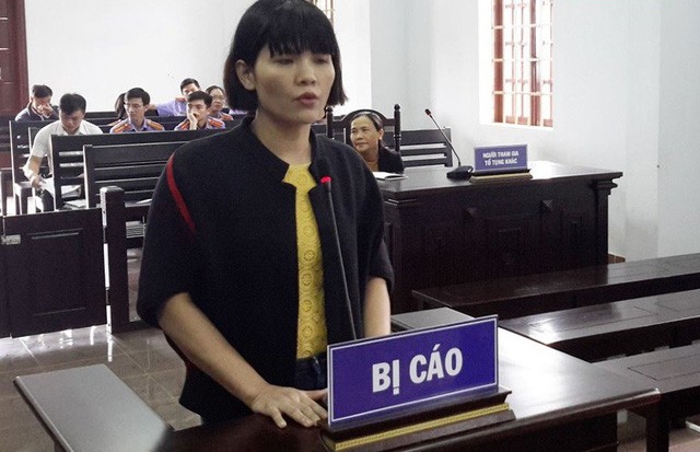 Bị cáo Nguyễn Thị Thanh Nga tại tòa sơ thẩm