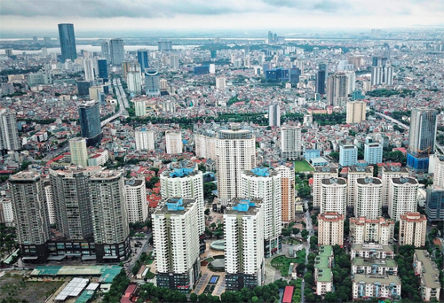 Nhiều quận của TP Hà Nội đang trong quá trình đô thị hoá nhanh.