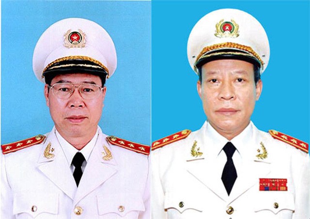 Thứ trưởng Bùi Văn Nam (trái) và Lê Quý Vương. (Ảnh: Bộ Công an).