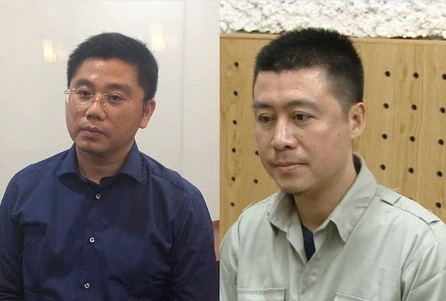 Bị can Phan Sào Nam (phải) và Nguyễn Văn Dương.