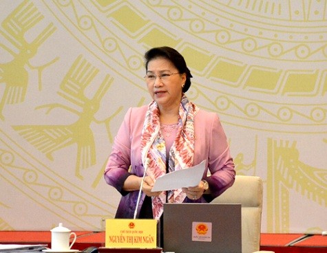 Chủ tịch Quốc hội Nguyễn Thị Kim Ngân phát biểu tại Hội nghị - Ảnh: VGP