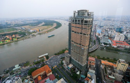Tòa nhà Saigon One Tower - một trong những dự án đầu tiên được đưa ra đấu giá để thu hồi nợ.