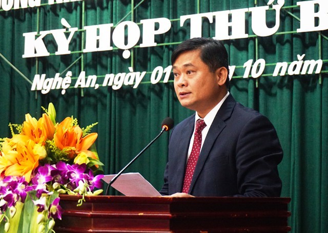 Ông Thái Thanh Quý phát biểu tại buổi họp bất thường.