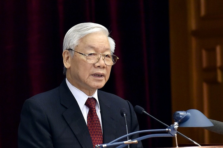 Tổng Bí thư Nguyễn Phú Trọng phát biểu tại Hội nghị. Ảnh: VGP