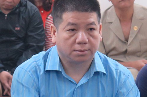 Lâm Hữu Sơn tại phiên toà sơ thẩm bảy tháng trước. Ảnh: PV