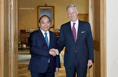 Thủ tướng Nguyễn Xuân Phúc hội kiến với Nhà vua Bỉ Phillippe - Ảnh: VGP
