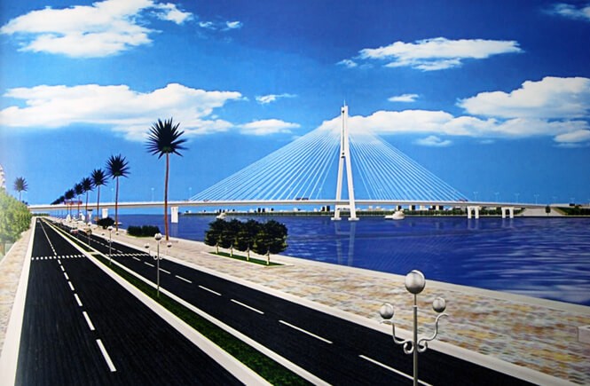 Dự án Khu đô thị Nam Cầu Dài đấu nối với công trình cầu Nhật Lệ 2. Ảnh minh họa: Internet