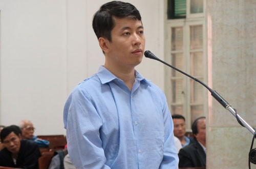 Bị cáo Trịnh Anh Minh tại phiên tòa sơ thẩm.
