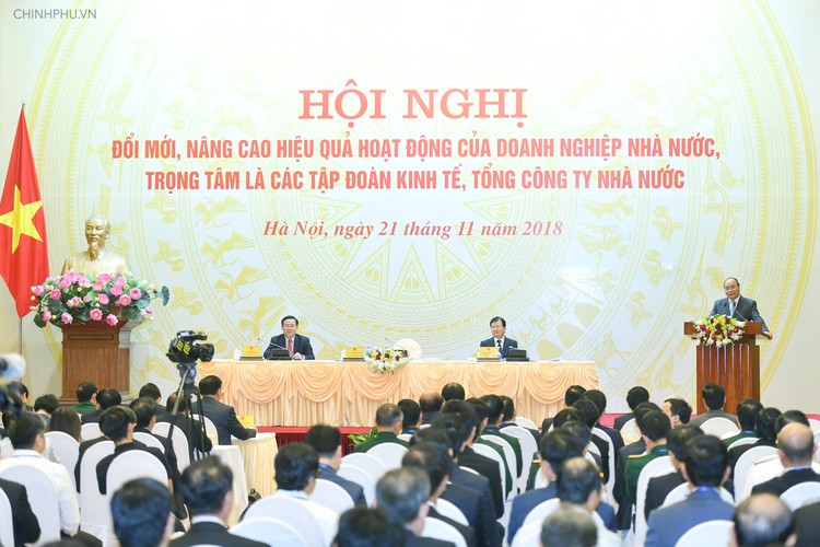 Thủ tướng Chính phủ Nguyễn Xuân Phúc phát biểu chỉ đạo tại hội nghị. Ảnh: VGP