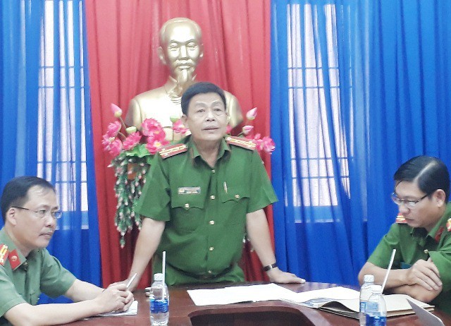 Đại tá Trương Ngọc Danh- Phó Giám đốc Công an tỉnh Cà Mau thông tin vụ việc.