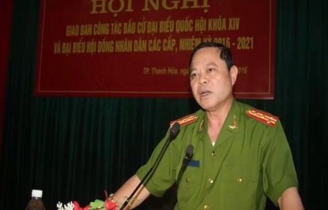 Đại tá Nguyễn Chí Phương, Trưởng Công an thành phố Thanh Hóa đã bị đình chỉ công tác.