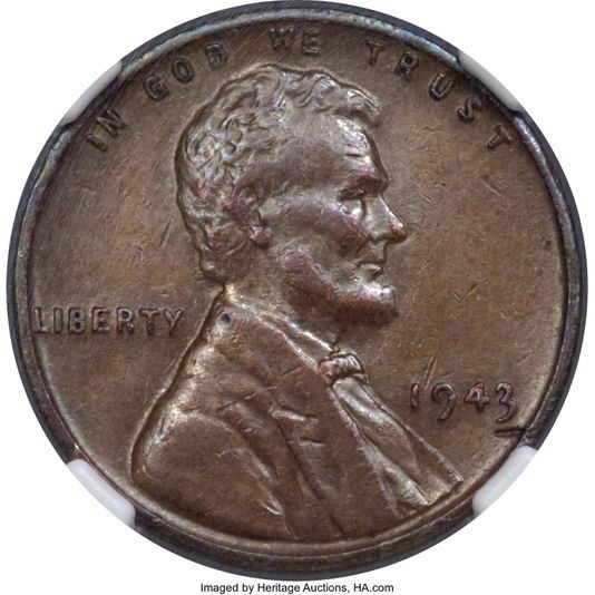 Đồng xu bằng đồng từ năm 1943 là đồng tiền lỗi nổi tiếng nhất của Mỹ. (Nguồn: Heritage Auctions)