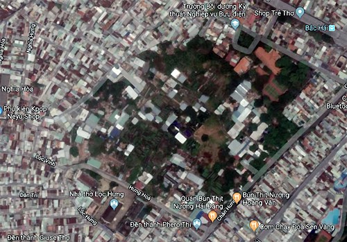 Khu vực vườn rau Lộc Hưng màu xanh. Ảnh: Google Map.