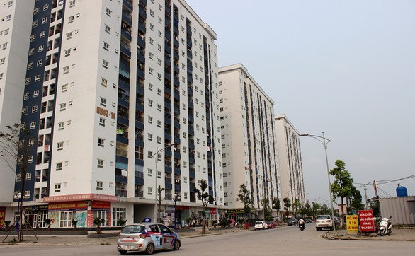 Khu nhà HH02 xây vượt tầng so với quy hoạch được duyệt tại khu đô thị Thanh Hà - Cienco 5 