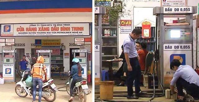 Cửa hàng xăng dầu Bình Trinh - nơi bị thanh tra Sở KH&CN Nghệ An phát hiện bán xăng E5 kém chất lượng.
