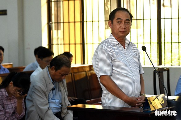 Bị cáo Võ Thanh Tùng tại phiên tòa sơ thẩm 