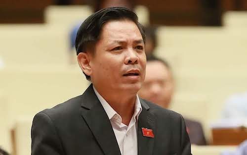 Bộ trưởng Giao thông Nguyễn Văn Thể trong một lần phát biểu trước Quốc hội.