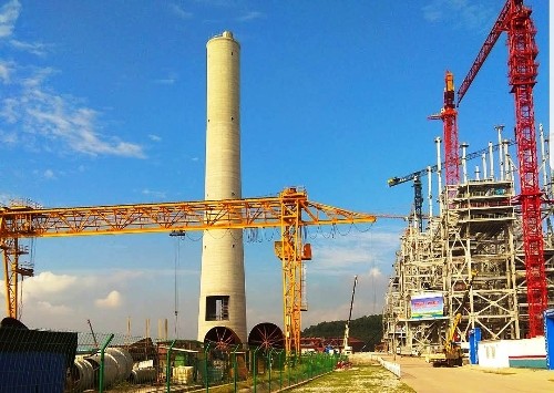 Một góc dự án nhiệt điện BOT Hải Dương tại xã Phúc Thành (Kinh Môn, Hải Dương) .