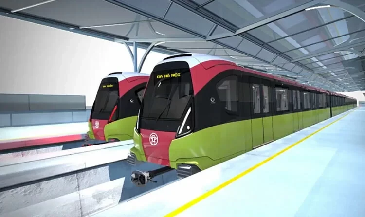 Hình dáng, màu sắc của đoàn tàu Metro Nhổn-ga Hà Nội trong tương lai.