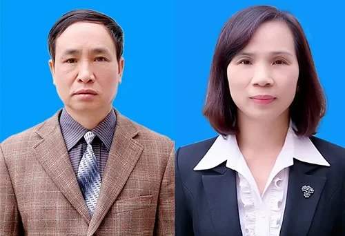 Các bị can Phạm Văn Khuông (trái) và Triệu Thị Chính.