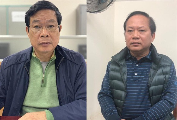 Bị can Nguyễn Bắc Son (trái) và bị can Trương Minh Tuấn - Ảnh: Bộ Công an