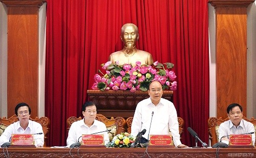 Thủ tướng Nguyễn Xuân Phúc phát biểu tại buổi làm việc - Ảnh: VGP