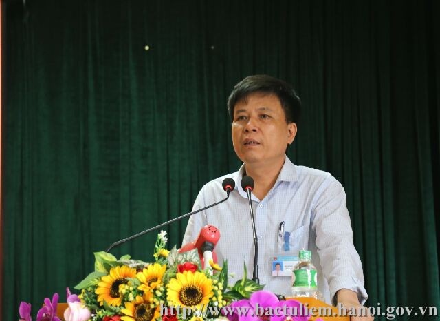 Ông Nguyễn Quang Thậm- Chủ tịch UBND phường Đông Ngạc (Ảnh: UBND quận Bắc Từ Liêm).
